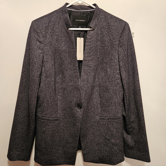 Banana Republic Jackets & Blazers - Banana Republic Blazer Size 12 Heather Charcoal Gray NWT